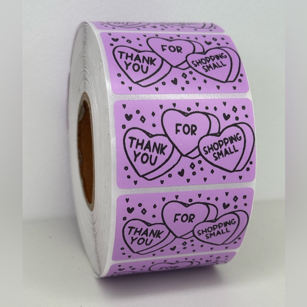 Thank You For Shopping Small, Valentine's Day Happy Mail Sticker, Heart Stickers - Picture 9 of 9